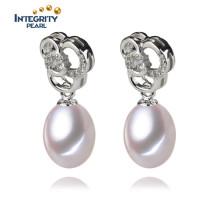 Fashion Freshwater Pearl Earring Jewelry Drop Pearl 8-9mm AAA Pearl Earrings